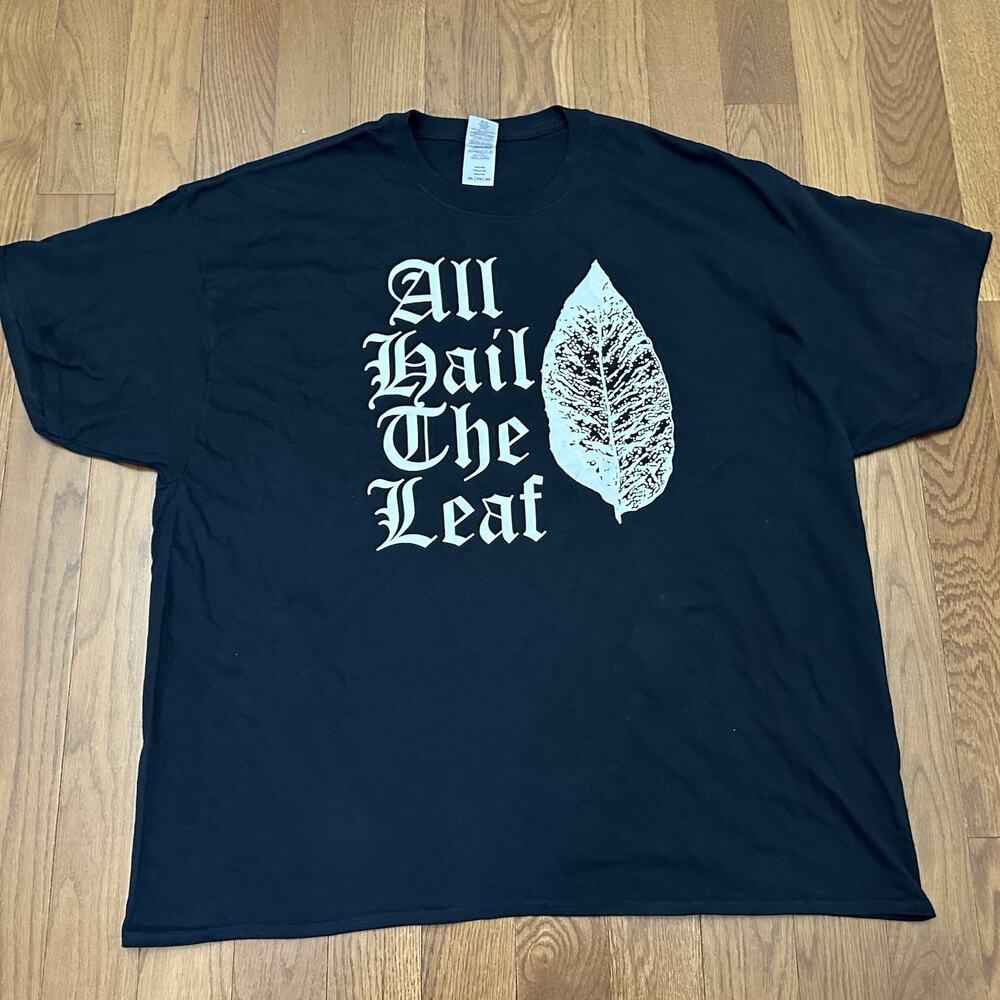 Men's “All Hail the Leaf” JR Tobacco Cigar Black Shirt Size 3XL